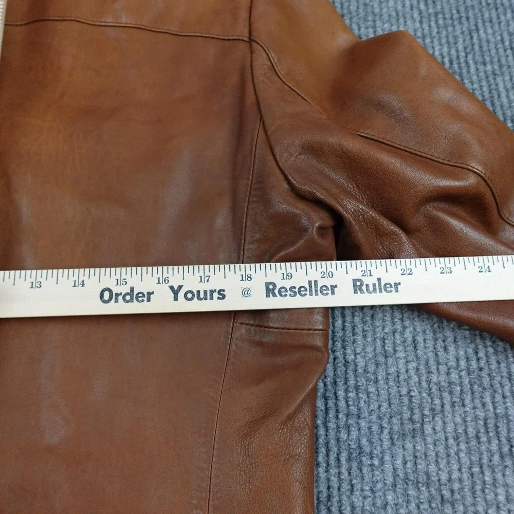 Vintage Remy Blazer Mens 42 Brown Leather Sport Coat 2 Button Jacket Butter Soft